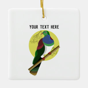 Ornamento De Cerâmica Pombo de madeira KERURU