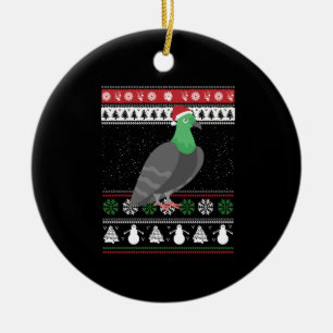 Ornamento De Cerâmica Pombo - Pombo de Natal - Natal Feio