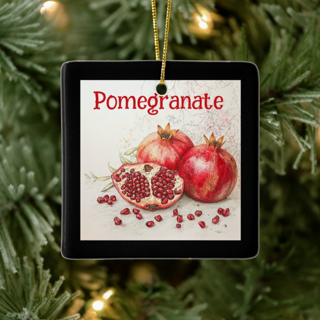 Ornamento De Cerâmica Pomegranate Ceramic Ornament (Árvore)
