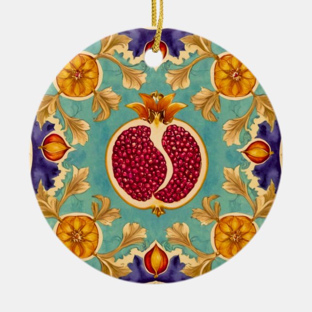 Ornamento De Cerâmica Pomegranate Love (Frente)
