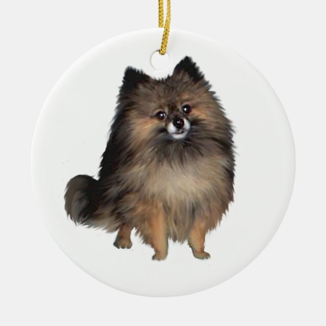 Ornamento De Cerâmica Pomerânia -  listado (Frente)