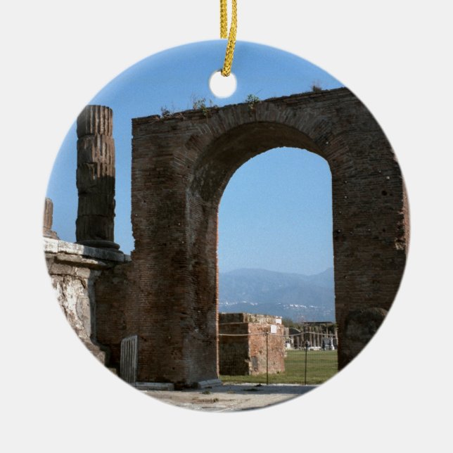 Ornamento De Cerâmica Pompeii, local archaeological (Frente)