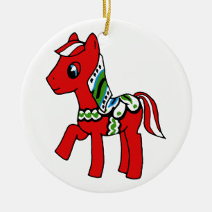 Ornamento De Cerâmica Pônei do cavalo de Dala