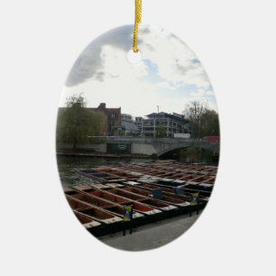 Ornamento De Cerâmica Pontapés na came do rio em Cambridge