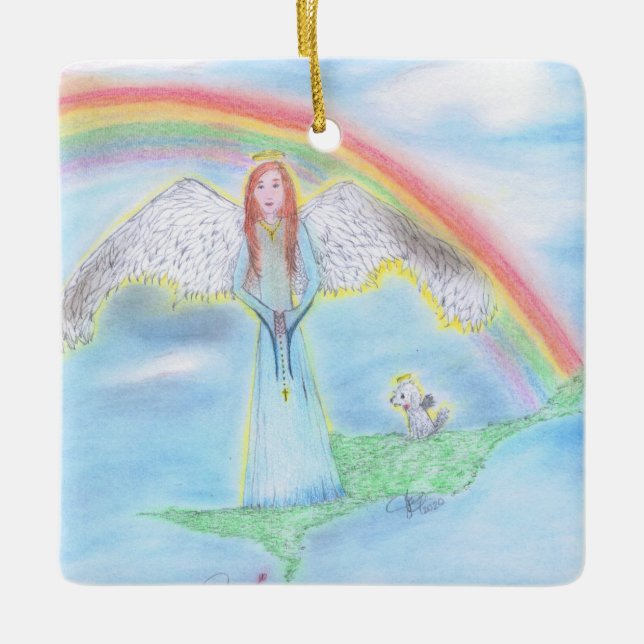 Ornamento De Cerâmica Ponte arco-íris (Frente)