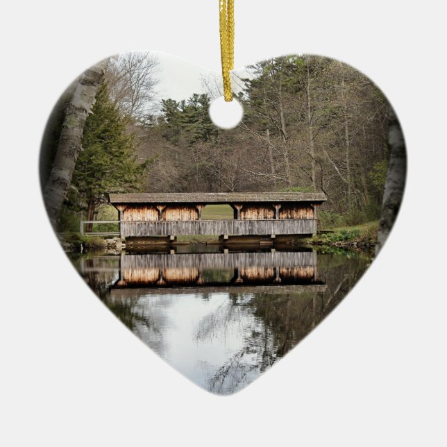 Ornamento De Cerâmica Ponte coberta (Frente)