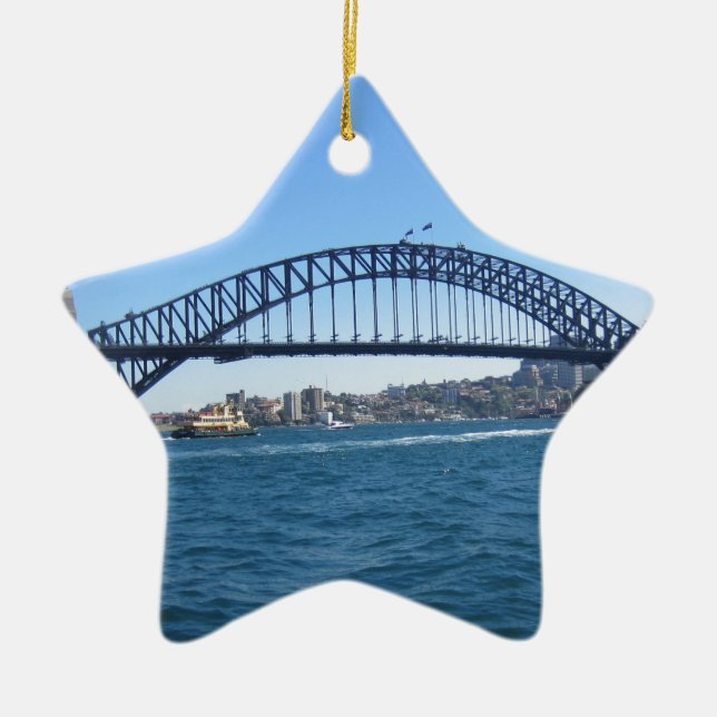 Ornamento De Cerâmica Ponte de porto de Sydney (Frente)