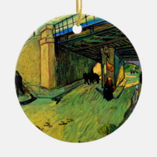 Ornamento De Cerâmica Ponte Ferroviária sobre Montmajour por Vincent van