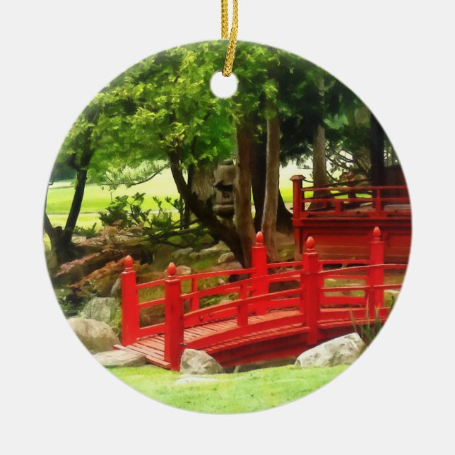 Ornamento De Cerâmica Ponte Japonesa (Frente)