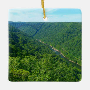 Ornamento De Cerâmica Ponte New River Gorge I