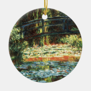 Ornamento De Cerâmica Ponte sobre a Lagoa de Nenúfares por Claude Monet