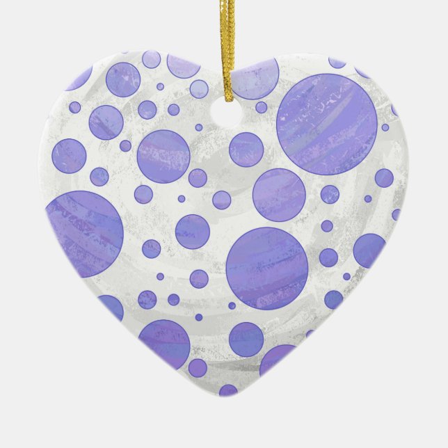 Ornamento De Cerâmica Ponto de Sol Roxo (Frente)