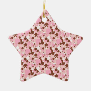Ornamento De Cerâmica Pontos napolitanos 01 Lt - Lt - MOEDA cor-de-rosa