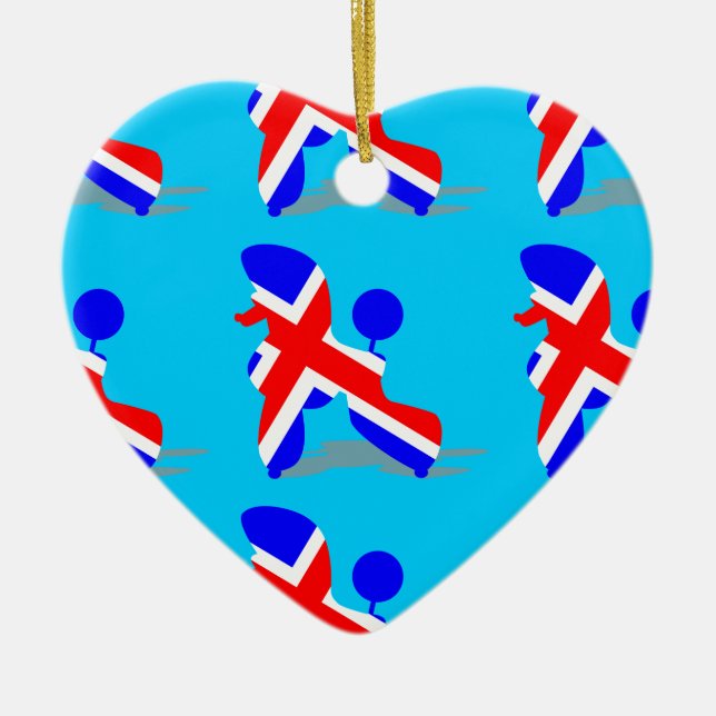 Ornamento De Cerâmica poodle Britt (Frente)