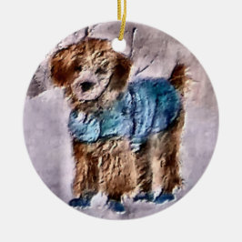 Ornamento De Cerâmica Poodle Christmas Gifts Ornamet
