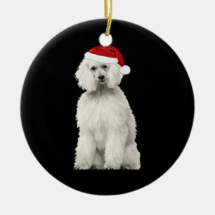 Ornamento De Cerâmica Poodle de Natal Árvore de Natal Cachorro Cachorrin