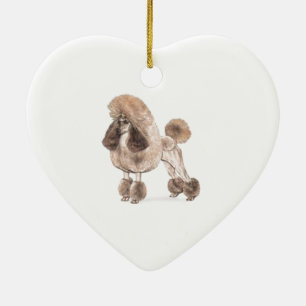 Ornamento De Cerâmica Poodle - Mostrar Casaco