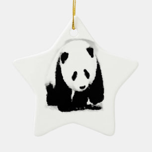 Ornamento De Cerâmica Pop Art Baby Panda