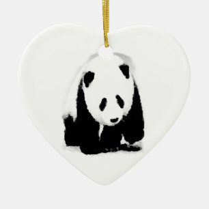 Ornamento De Cerâmica Pop Art Baby Panda