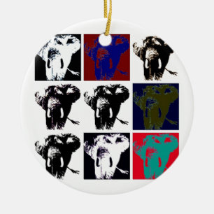 Ornamento De Cerâmica Pop Art Elephants