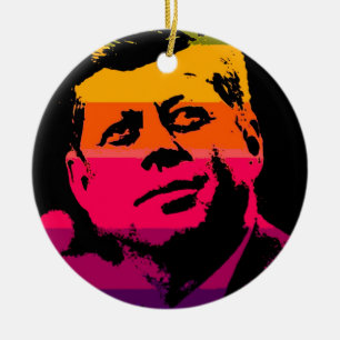 Ornamento De Cerâmica Pop Art Jack JFK John F. Kennedy
