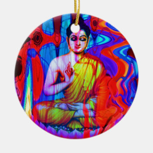 Ornamento De Cerâmica Pop Buddha