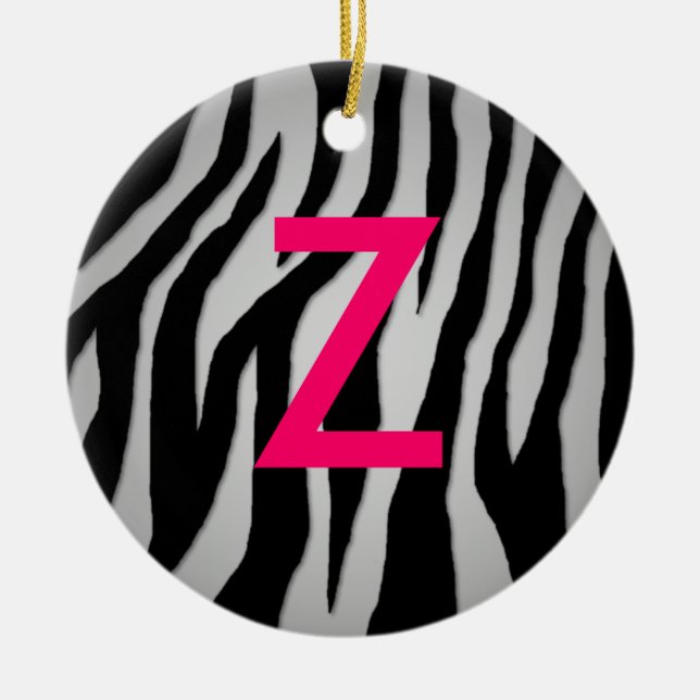 Ornamento De Cerâmica Pop Zebra (Frente)