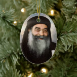 Ornamento De Cerâmica Pope Kyrillos VI<br><div class="desc">Uma imagem única do Santo Papa Kyrillos VI de Alexandria</div>