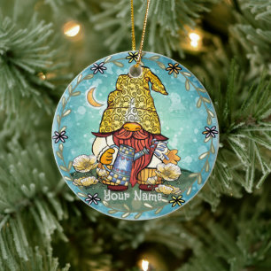 Ornamento De Cerâmica Poppy Gnomo