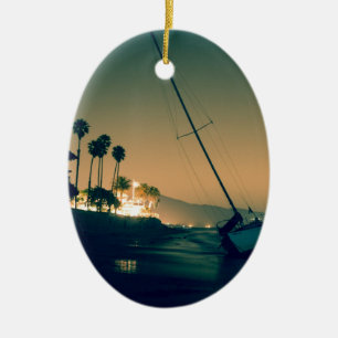 Ornamento De Cerâmica por do sol