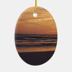 Ornamento De Cerâmica Por do sol chave da praia do Siesta