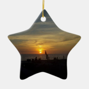 Ornamento De Cerâmica Por do sol de Florida