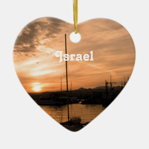 Ornamento De Cerâmica Por do sol de Israel