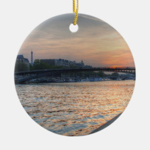 Ornamento De Cerâmica Por do sol de Seine