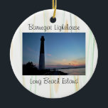 Ornamento De Cerâmica Por do sol do farol de Barnegat<br><div class="desc">Ornamento do por do sol do farol de Barnegat</div>