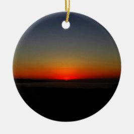 Ornamento De Cerâmica Pôr do sol na água