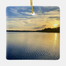 Pôr do sol sobre o lago Wildcat