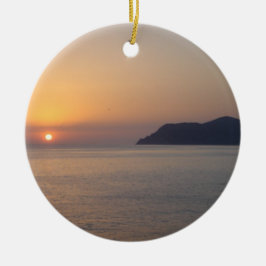 Ornamento De Cerâmica Por do sol sobre o mediterrâneo