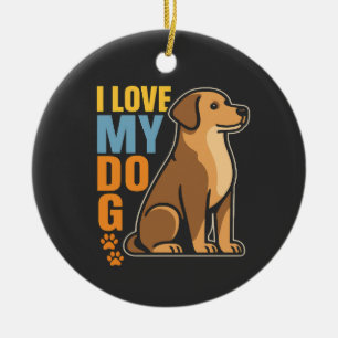 Ornamento De Cerâmica Por que eu amo meu cachorro � Design comemorativo