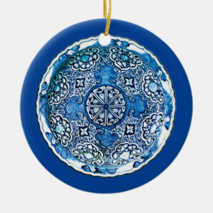 Ornamento De Cerâmica Porcelana chinesa antiga, azul cobalto