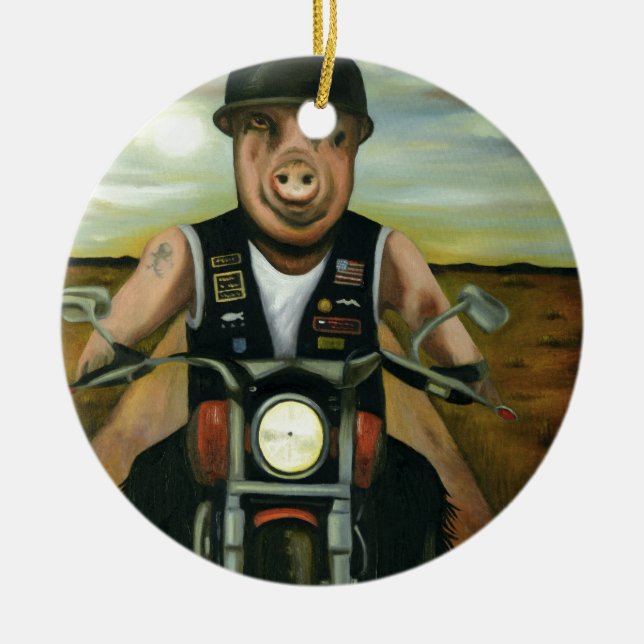 Ornamento De Cerâmica Porco selvagem (Frente)