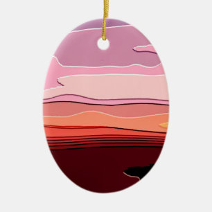 ORNAMENTO DE CERÂMICA PÔRS DO SOL
