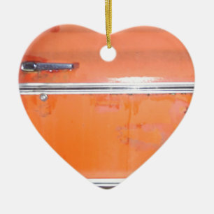 Ornamento De Cerâmica Porta do Caminhão de Chevy Laranja