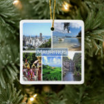 Ornamento De Cerâmica PORTA zMU022 LOUIS, Mosaico, África,<br><div class="desc">Aqui você encontrará a lembrança de suas férias. Esta categoria contém Ornamento cerâmico de muitas localizações em MU - Maurícia. (zMU022 PORT LOUIS, Mosaico, África, ornamento cerâmico). Amplie amigos e parentes com as lembranças únicas de sua viagem de excelente. Tente. #LeoPepeDesign - cachoeira no tamarin cai, festival hindu de thaipusam,...</div>