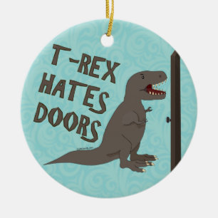 Ornamento De Cerâmica Portas dos Óculos T-Rex