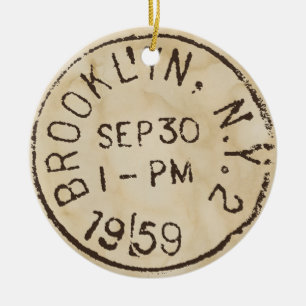 Ornamento De Cerâmica porte postal na moda da Nova Iorque do nyc de