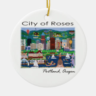 Ornamento De Cerâmica Portland~ a cidade dos rosas