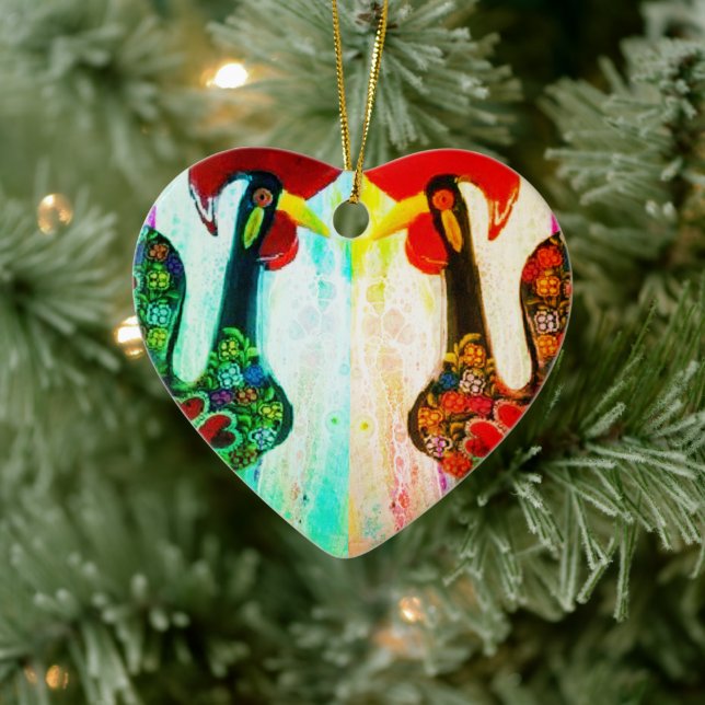 Ornamento De Cerâmica Portuguese folk art (Árvore)