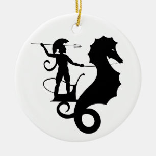 Ornamento De Cerâmica Poseidon, alivio grego