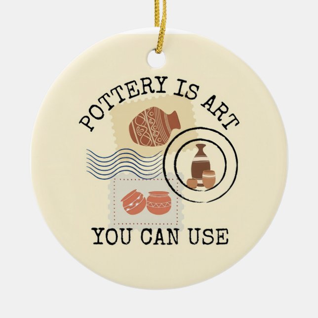 Ornamento De Cerâmica Potéria (Frente)